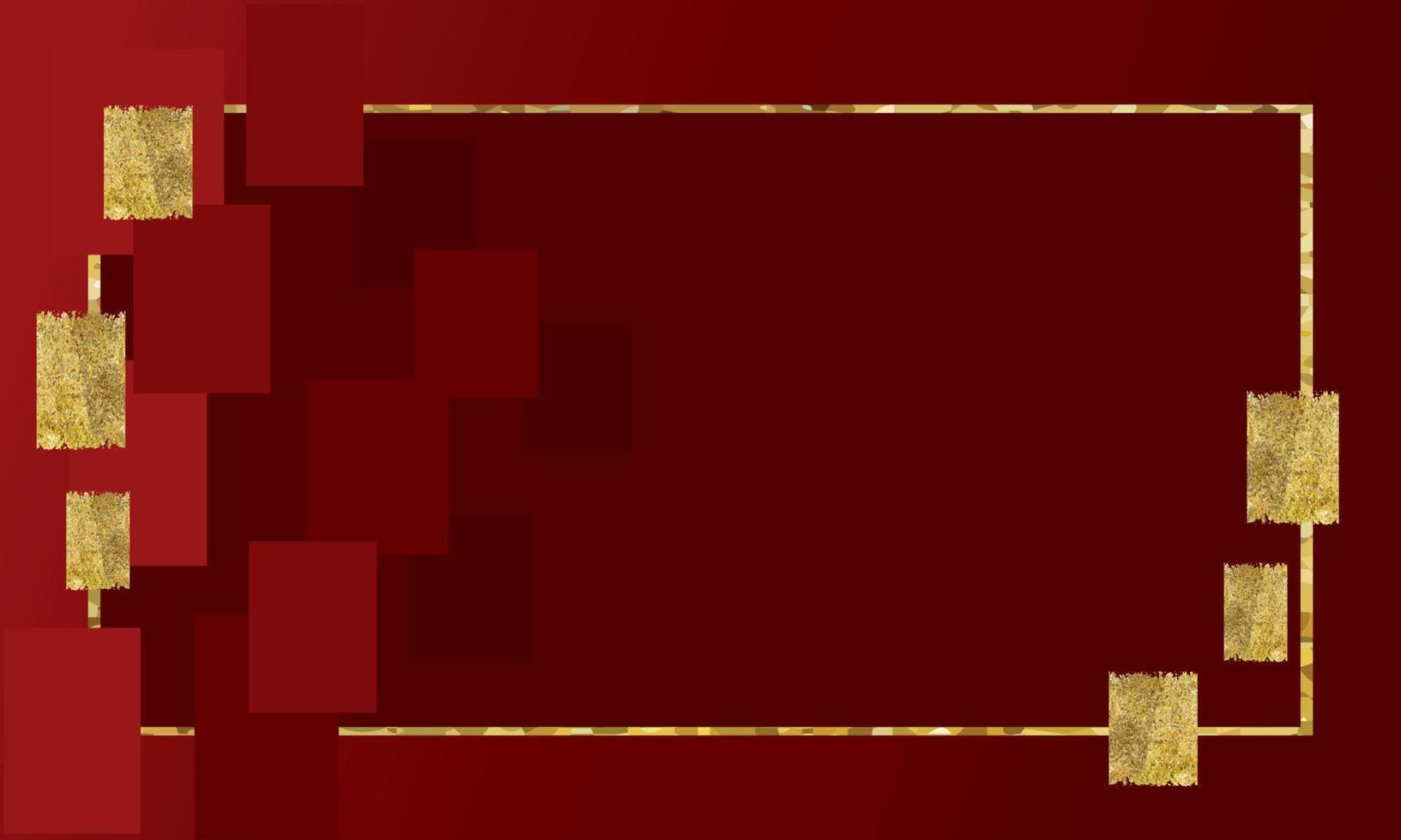 Luxus abstrakter roter Hintergrund mit goldenen Linien vektor