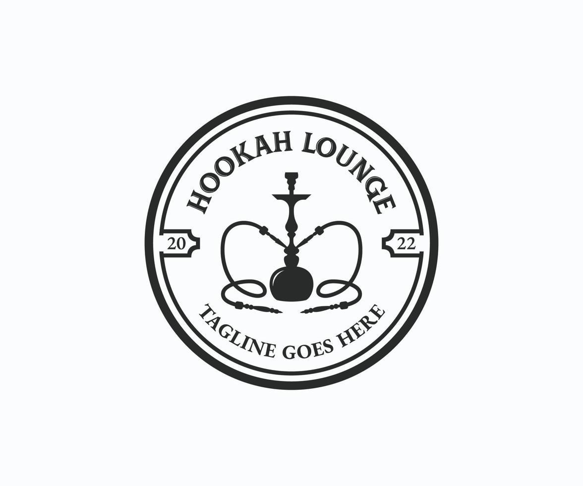 Shisha-Bar, Shisha-Bar-Logo-Design-Vorlage vektor