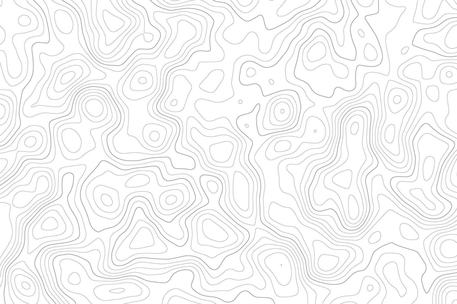 Topographiekarte auf weißem Hintergrund. Konturlinie abstrakte Geländereliefstruktur. geografische wellenlandschaft. Vektor-Illustration. vektor
