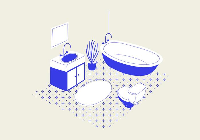 Badezimmer Vektor-Illustration vektor