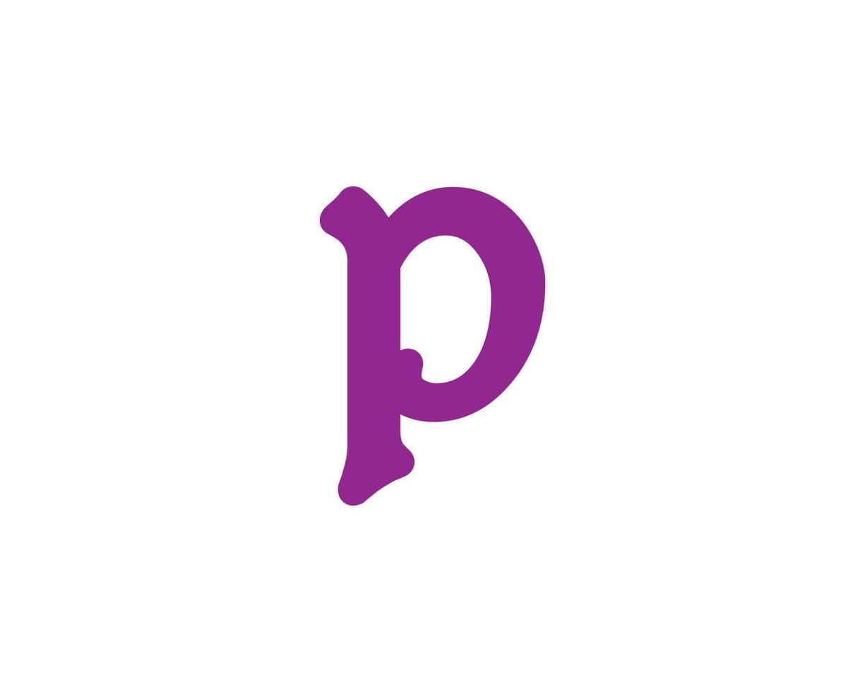 p-Logo-Design-Vektorvorlage vektor