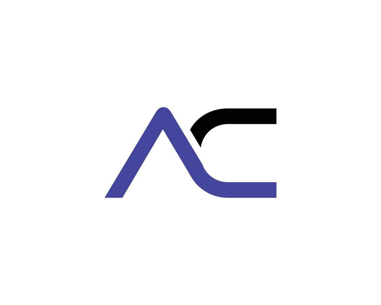 ac ca logotyp design vektor mall