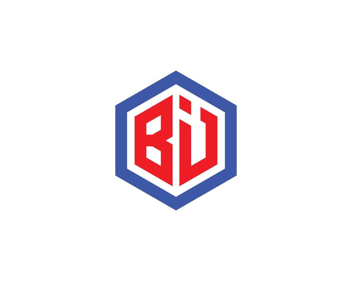 bi ib logotyp design vektor mall