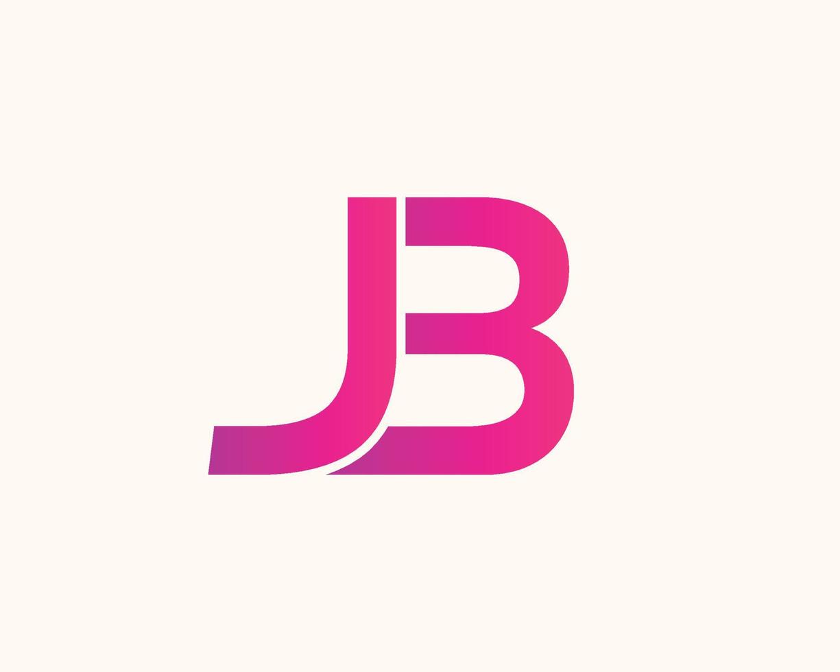 bj J B logotyp design vektor mall