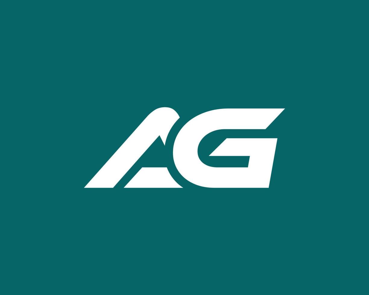 ag ga-Logo-Design-Vektorvorlage vektor