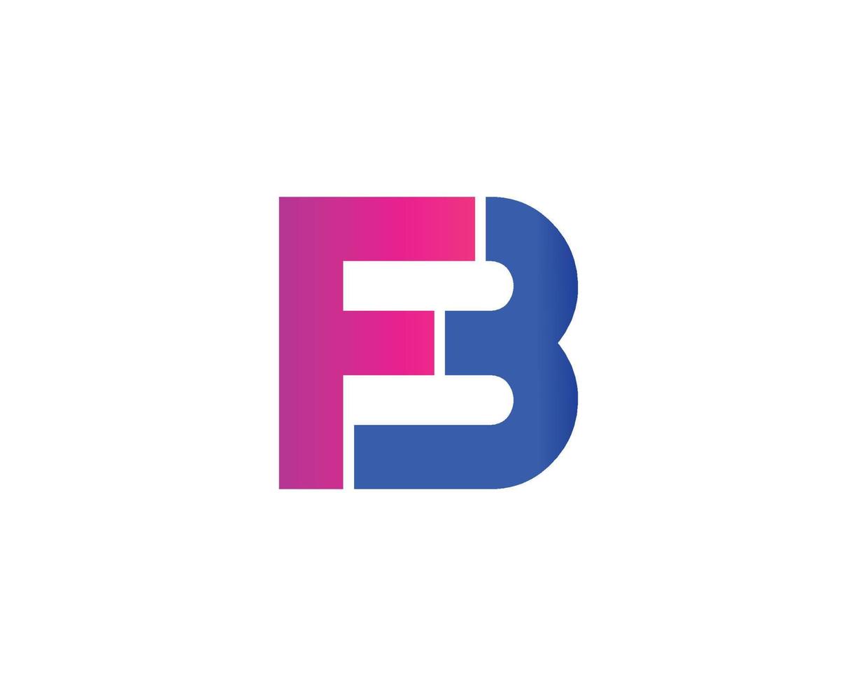 bf fb logotyp design vektor mall