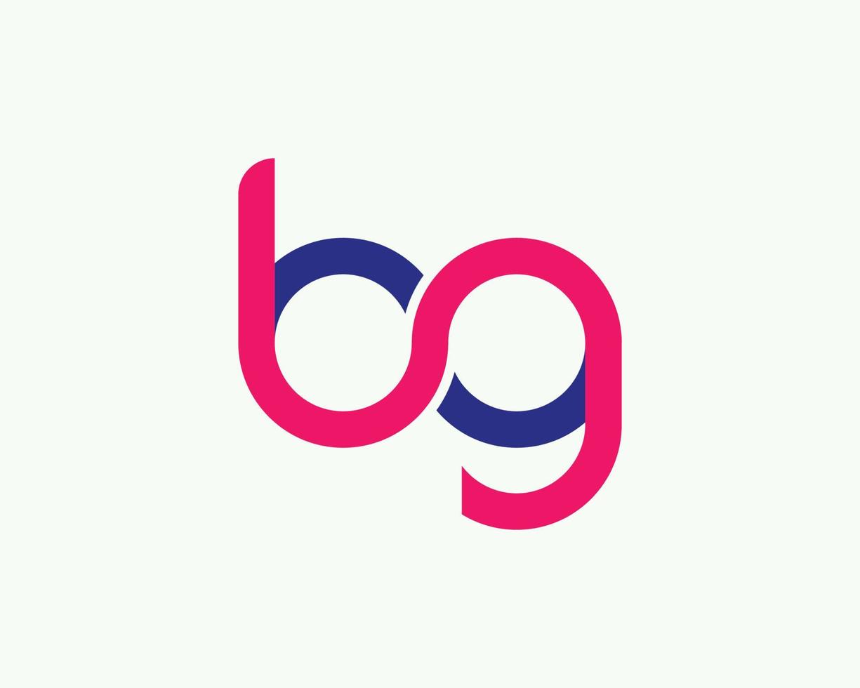 bg gb logotyp design vektor mall