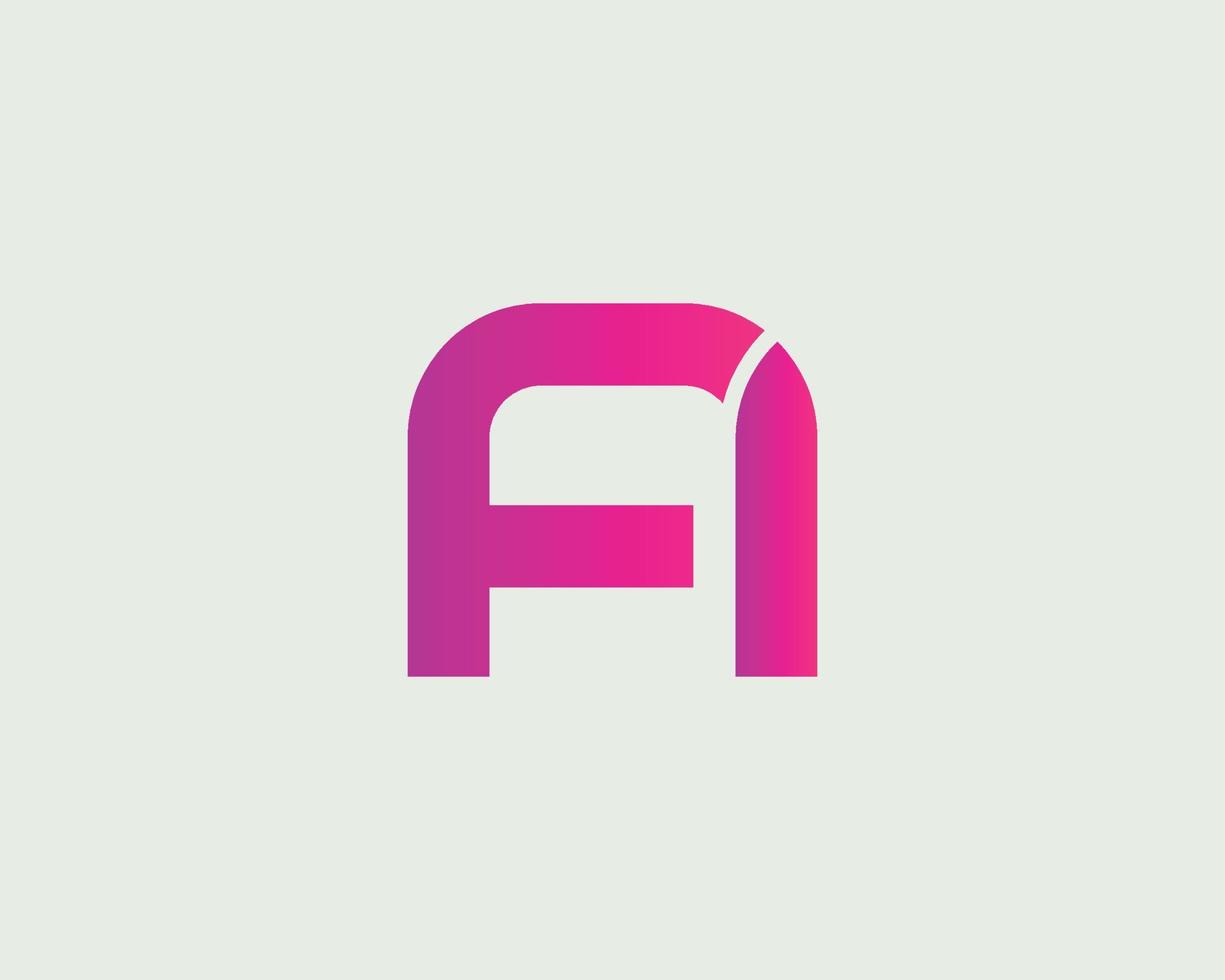 af fa logotyp design vektor mall