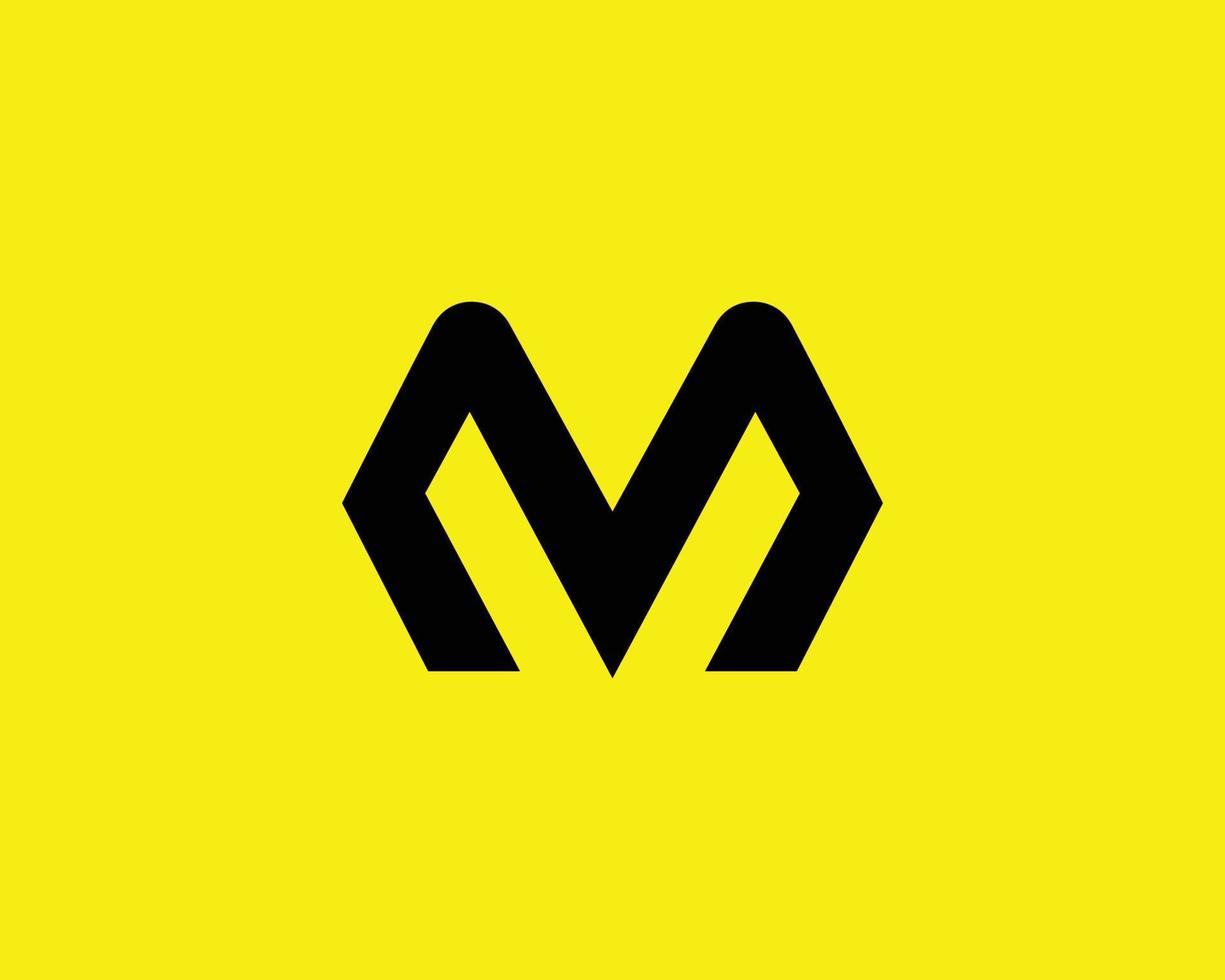 m logotyp design vektor mall