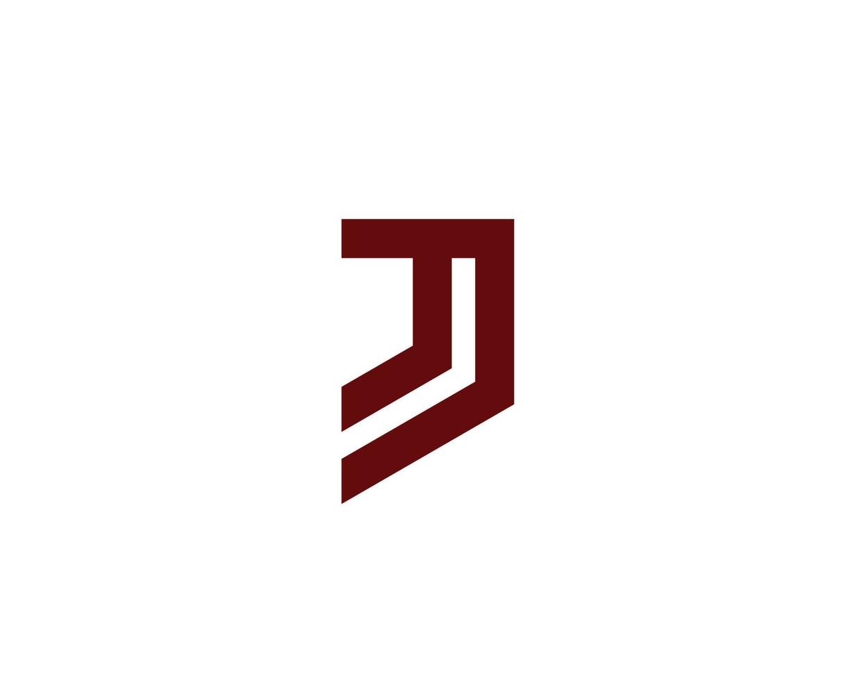 j logotyp design vektor mall