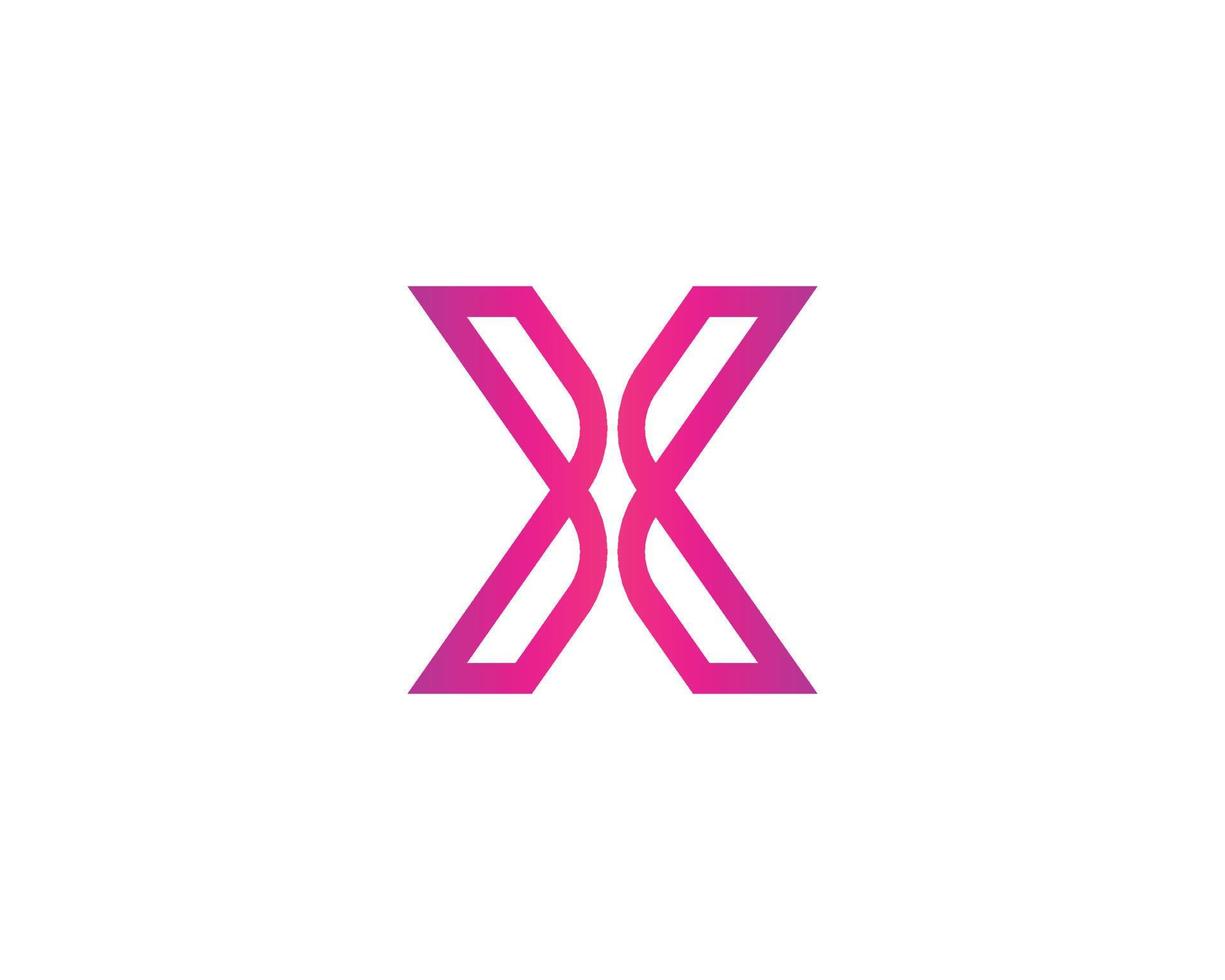 x-Logo-Design-Vektorvorlage vektor