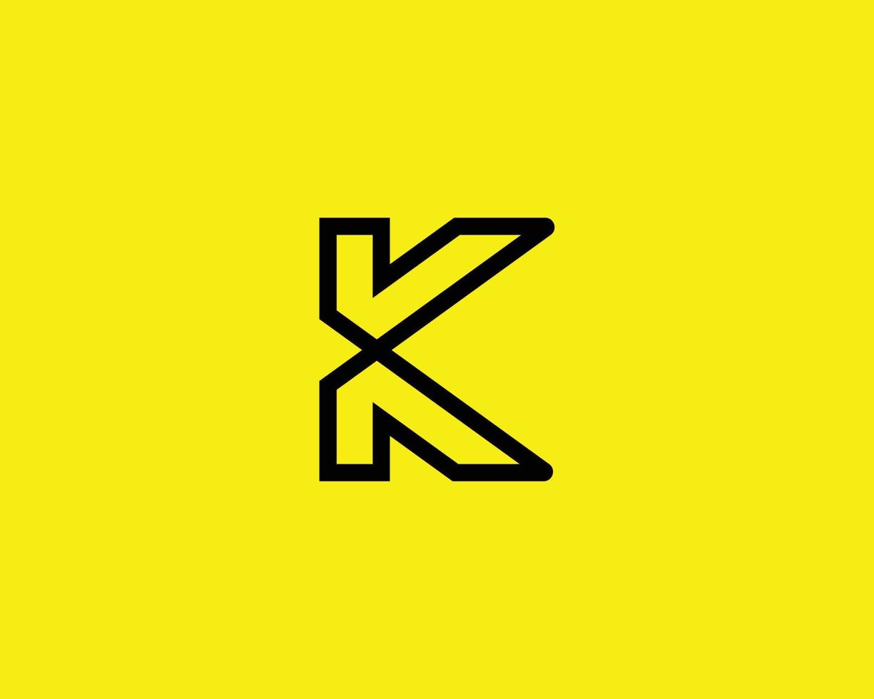 k logotyp design vektor mall