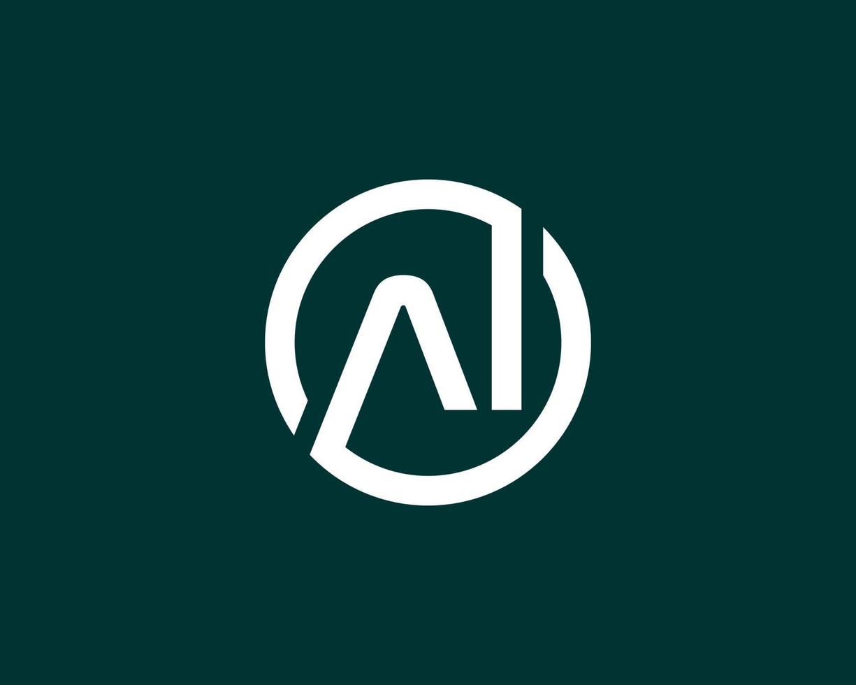 ai ia logotyp design vektor mall