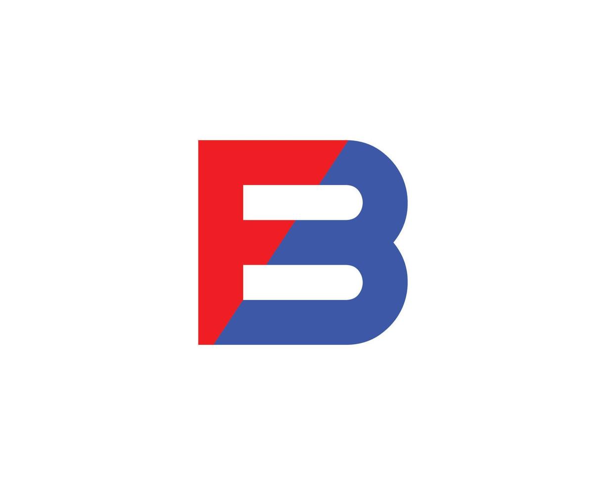 bf fb-Logo-Design-Vektorvorlage vektor