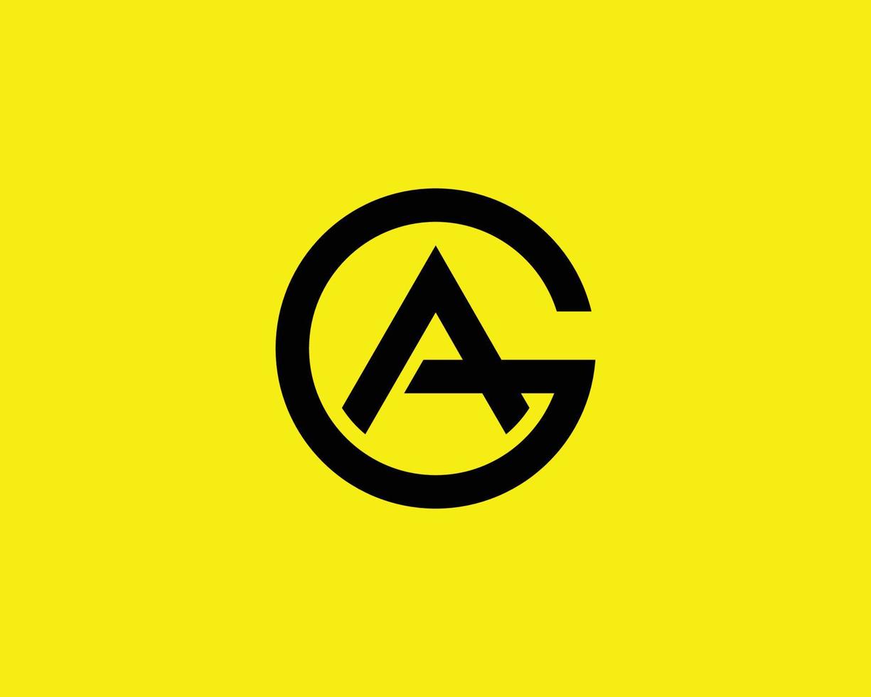 ag ga-Logo-Design-Vektorvorlage vektor