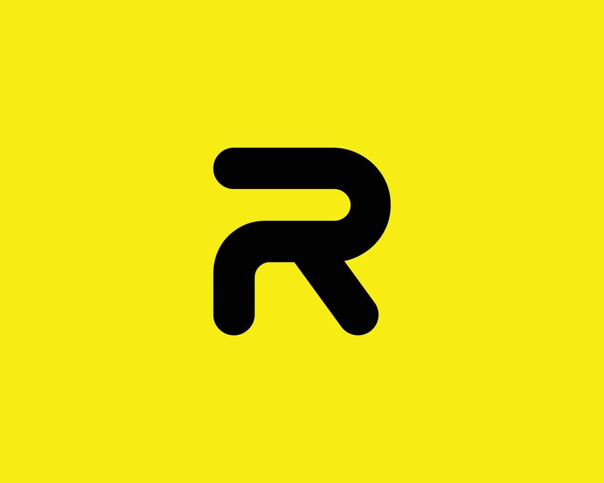 r logotyp design vektor mall