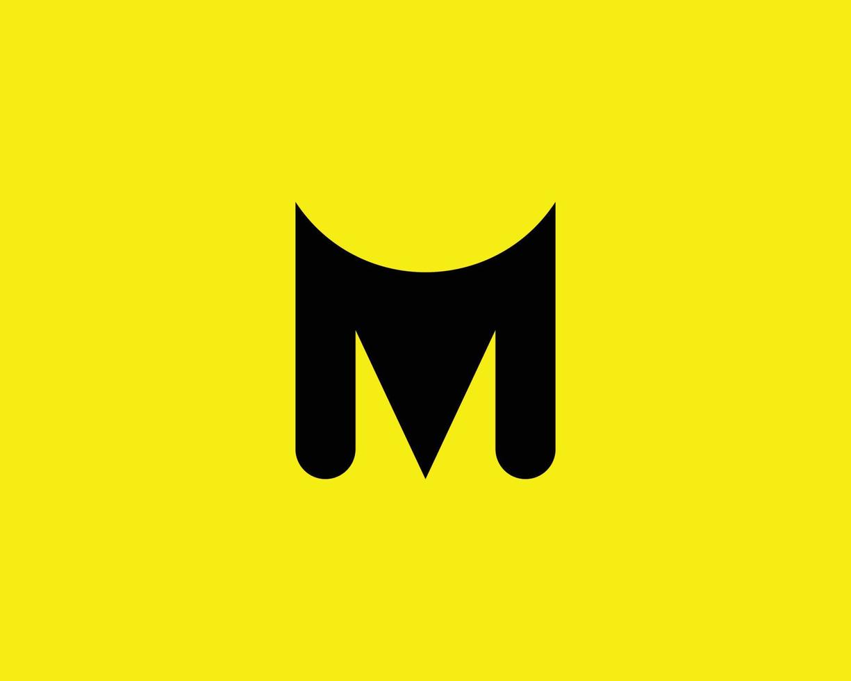 m logotyp design vektor mall