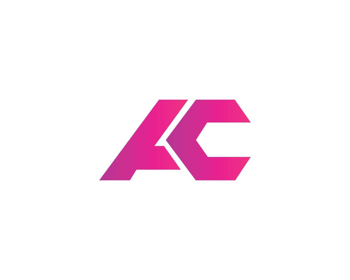 ac ca logotyp design vektor mall