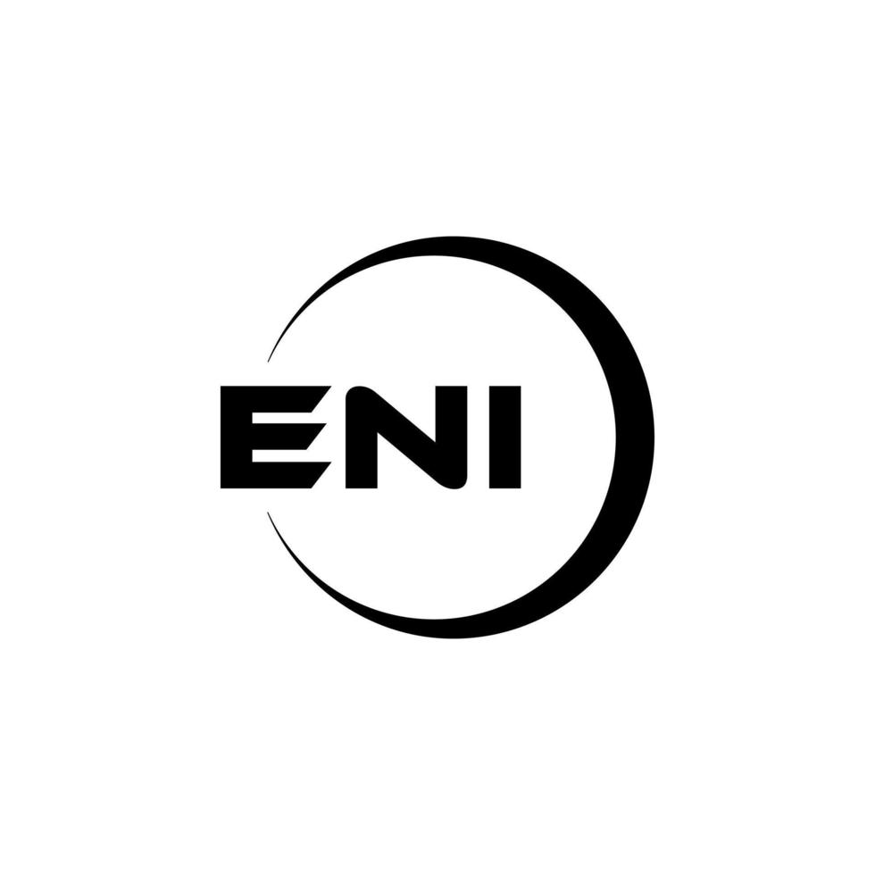 Eni-Brief-Logo-Design in Abbildung. Vektorlogo, Kalligrafie-Designs für Logo, Poster, Einladung usw. vektor