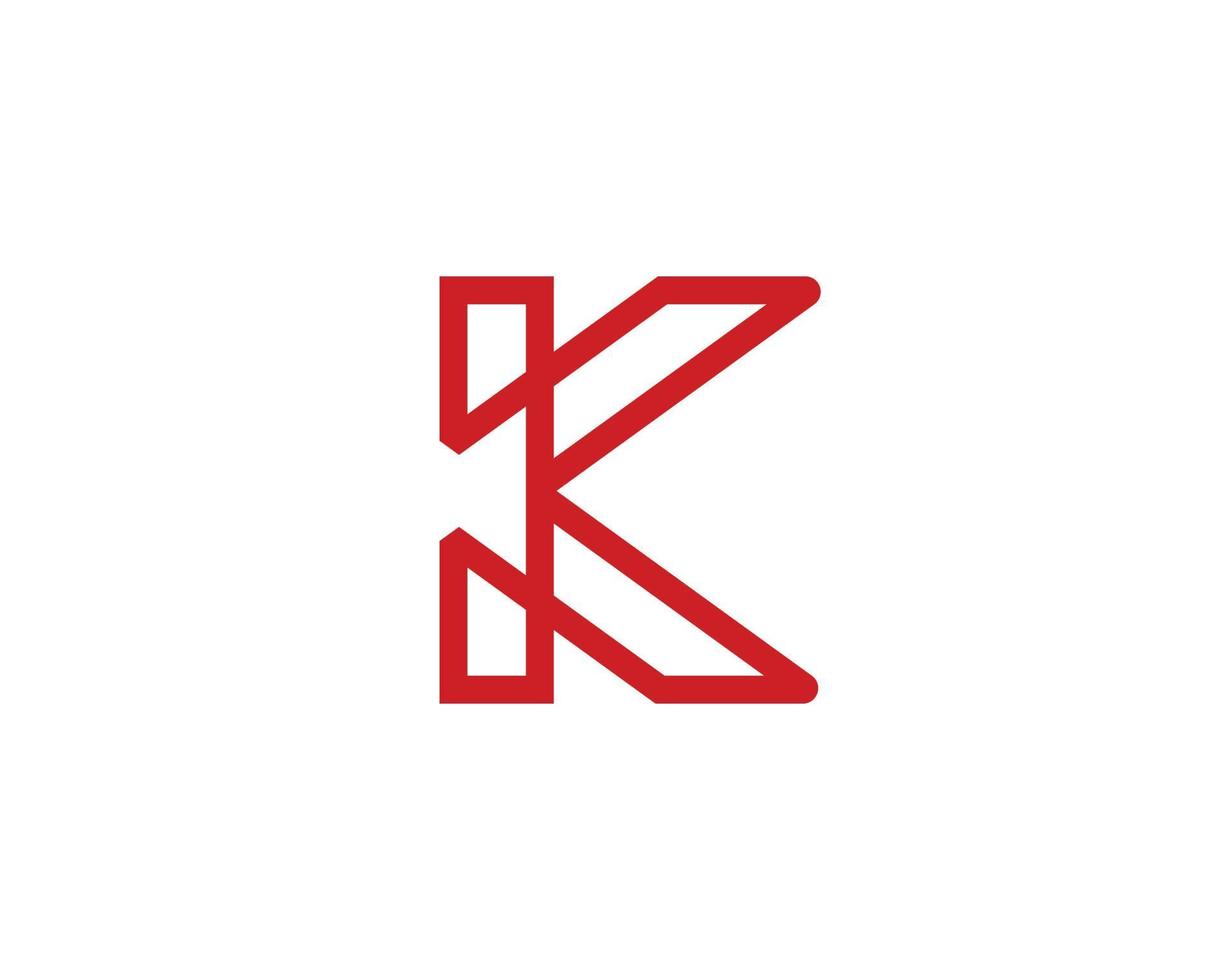 k logotyp design vektor mall