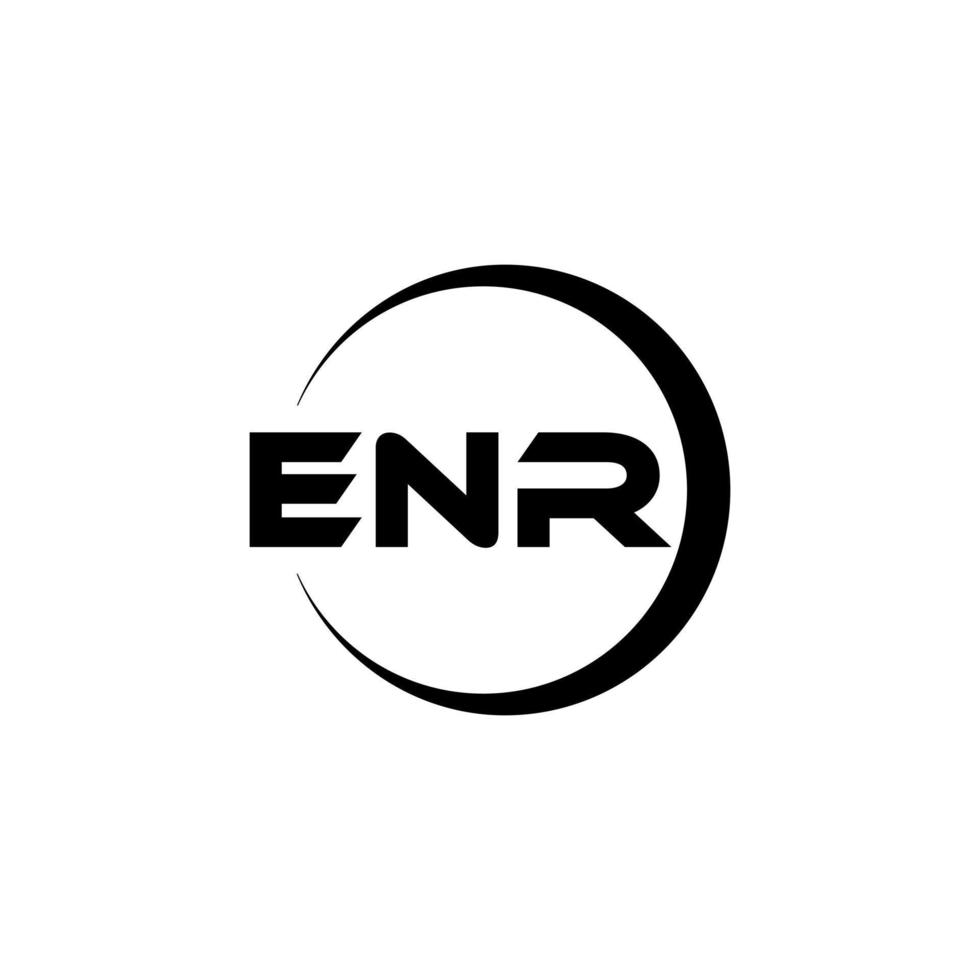 enr brev logotyp design i illustration. vektor logotyp, kalligrafi mönster för logotyp, affisch, inbjudan, etc.