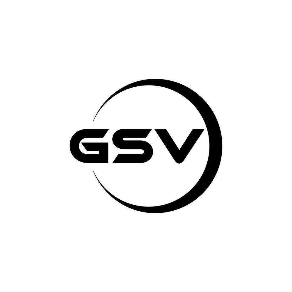 gsv brev logotyp design i illustration. vektor logotyp, kalligrafi mönster för logotyp, affisch, inbjudan, etc.