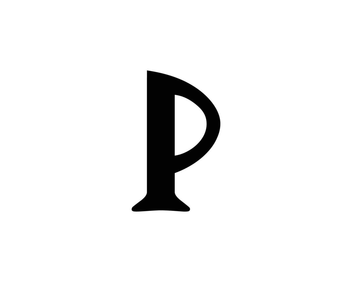 p logotyp design vektor mall