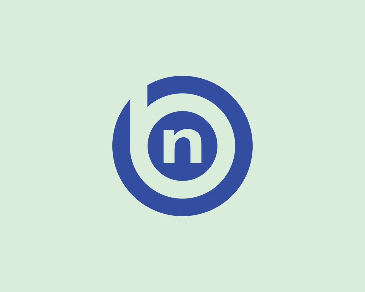 bn nb logotyp design vektor mall