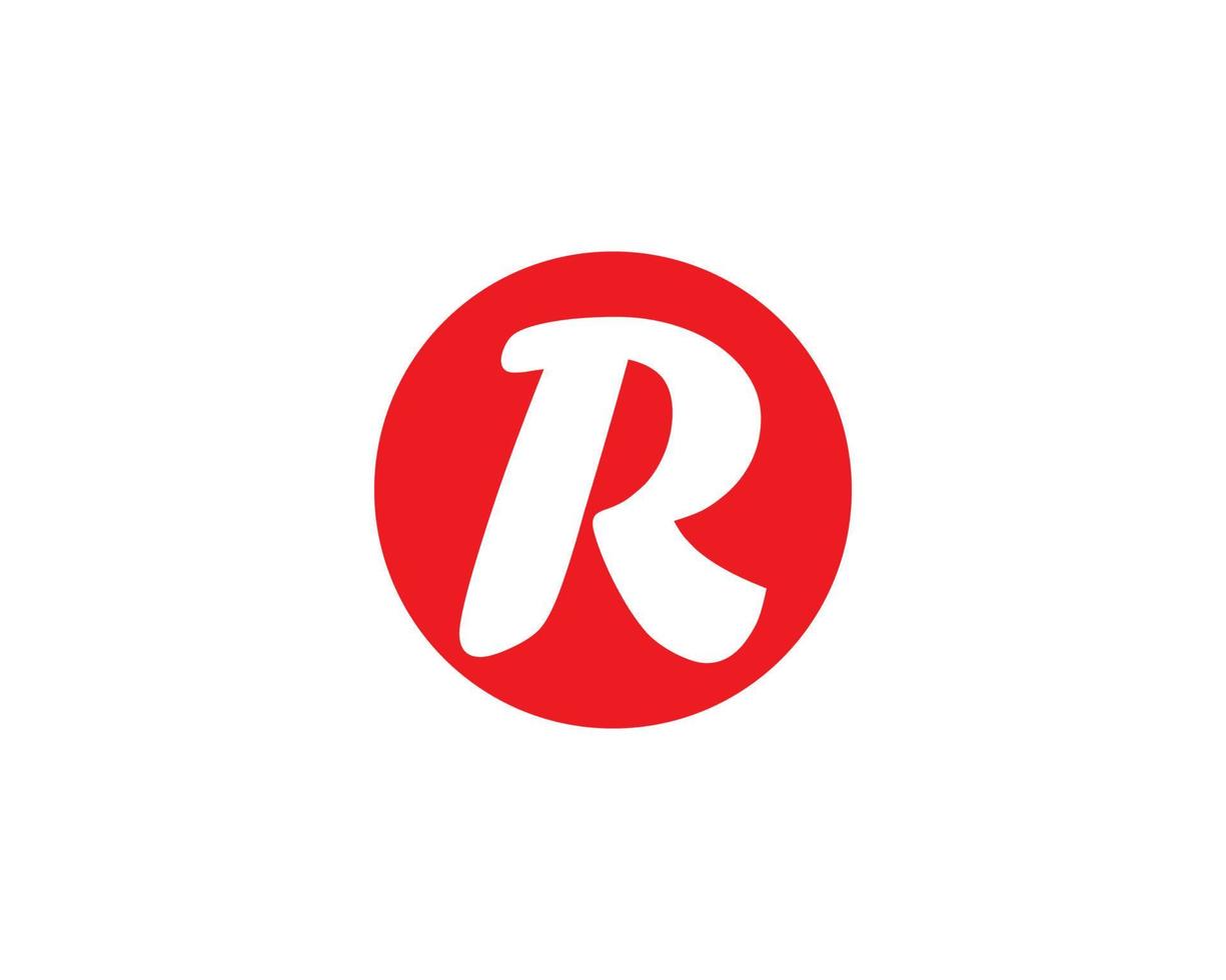 r logotyp design vektor mall