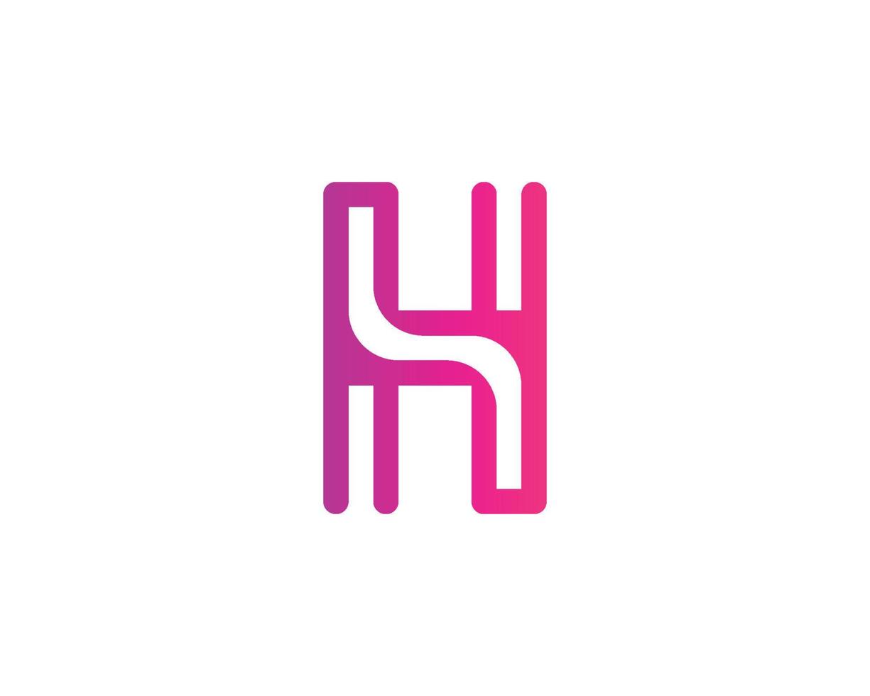 h-Logo-Design-Vektorvorlage vektor