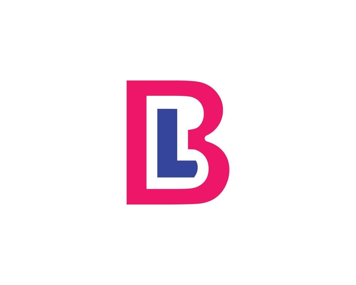 bl lb logotyp design vektor mall