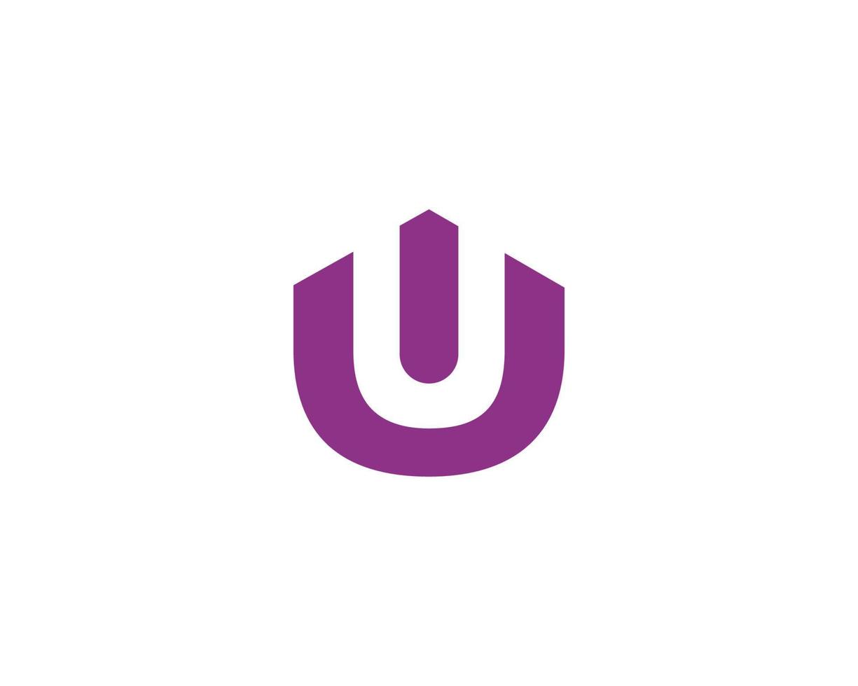 u logotyp design vektor mall