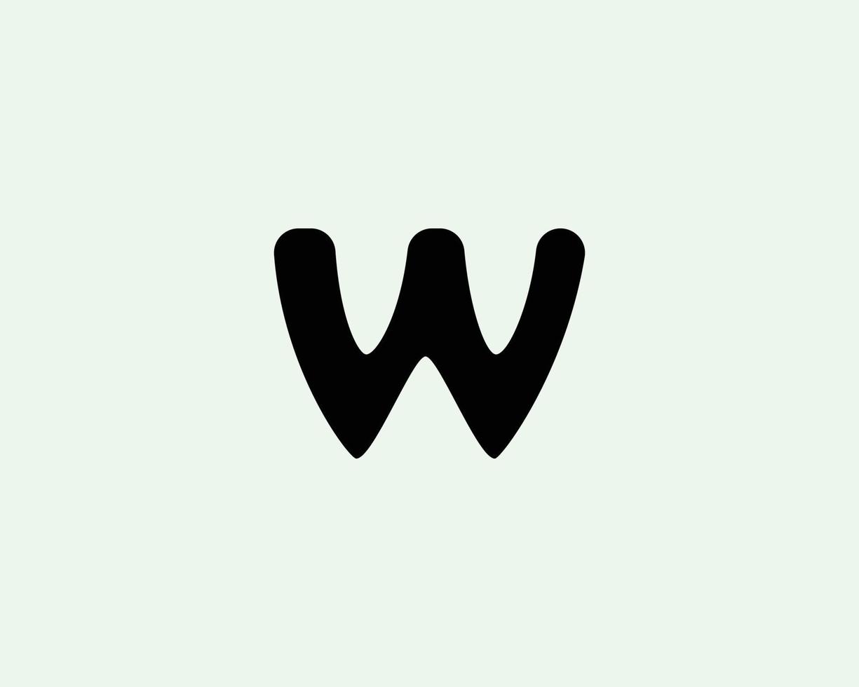 w logotyp design vektor mall