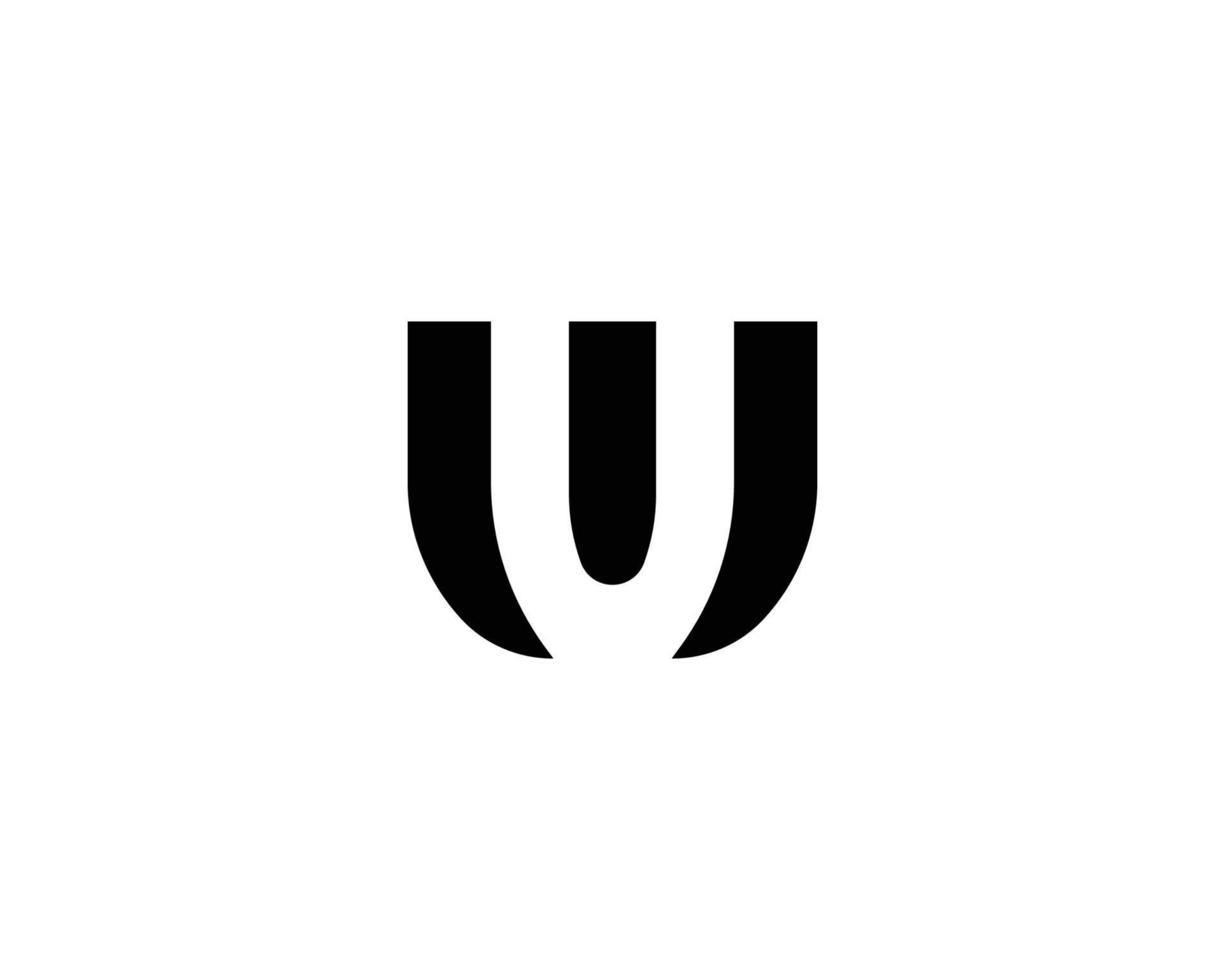 u logotyp design vektor mall