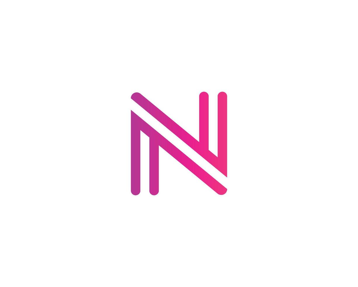 n logotyp design vektor mall