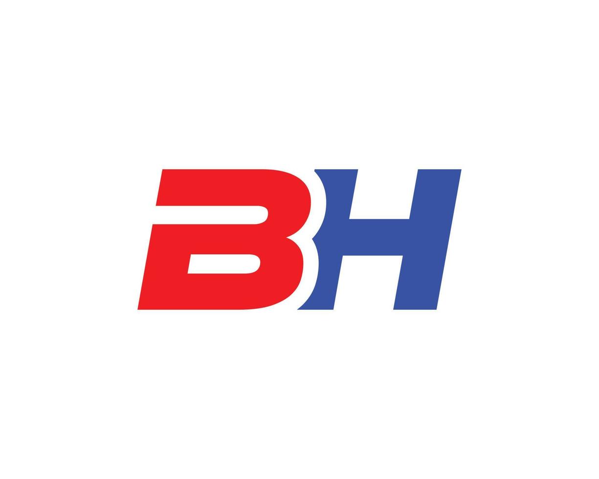 bh hb logotyp design vektor mall