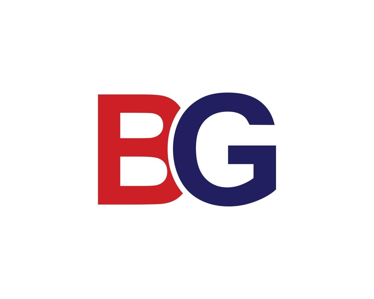 bg gb-Logo-Design-Vektorvorlage vektor