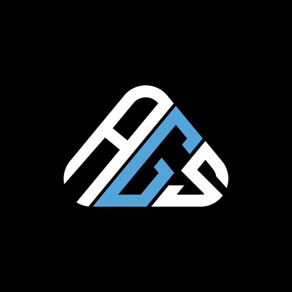 ags brev logotyp kreativ design med vektor grafisk, ags enkel och modern logotyp i triangel form.
