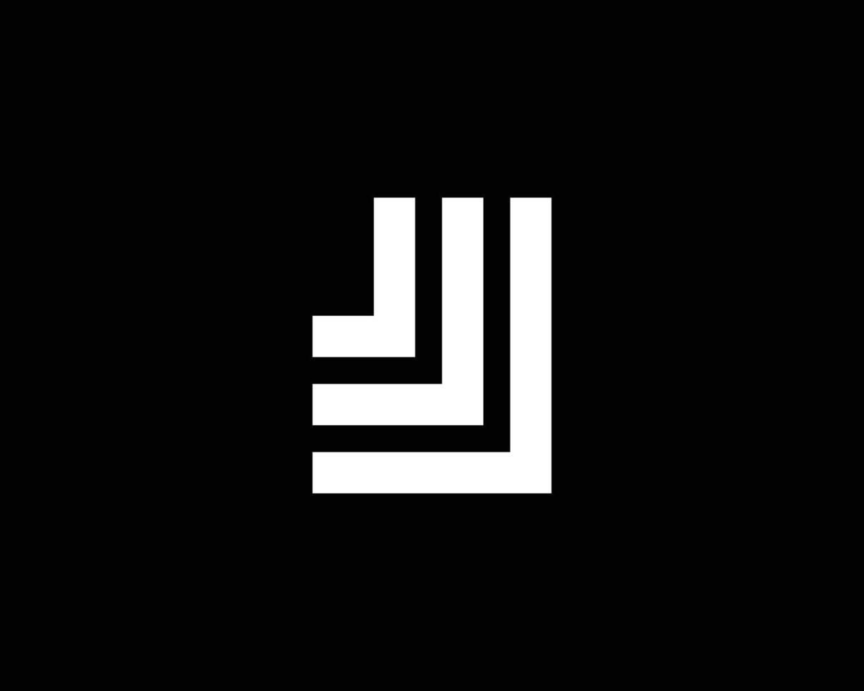 j logotyp design vektor mall