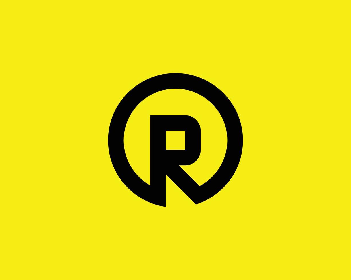 r logotyp design vektor mall