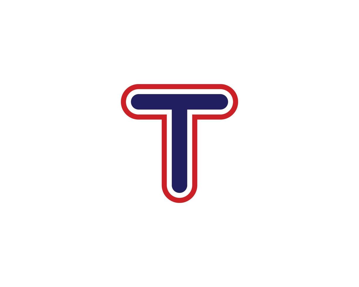 t logotyp design vektor mall