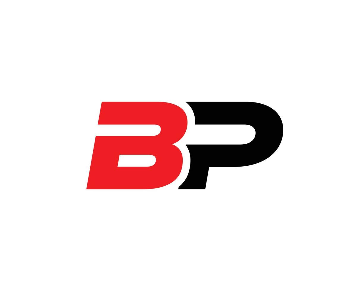 bp pb logotyp design vektor mall