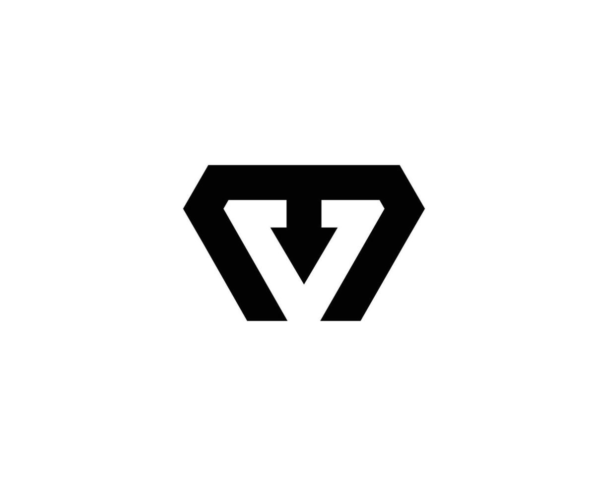 v vv logotyp design vektor mall