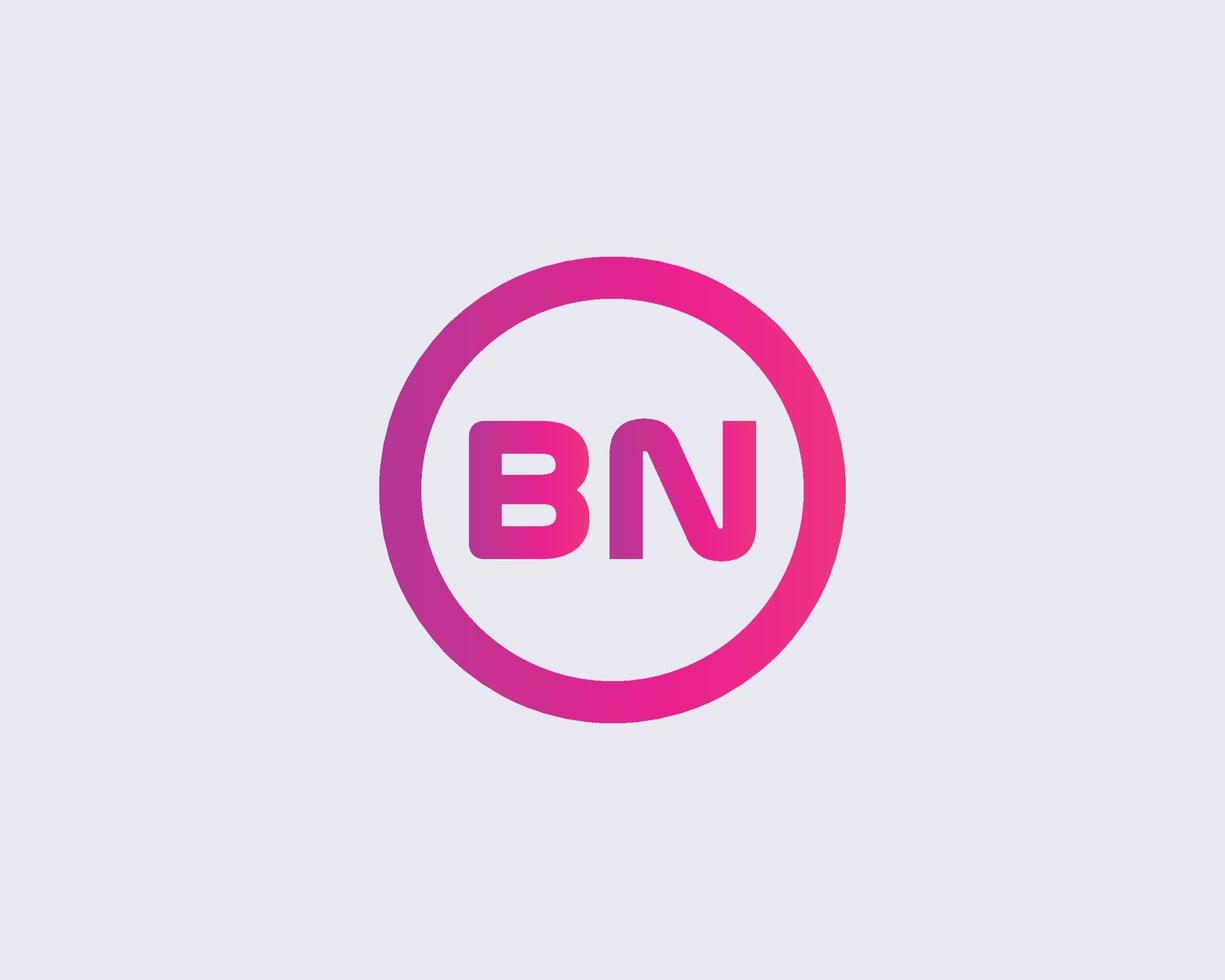 bn nb-Logo-Design-Vektorvorlage vektor