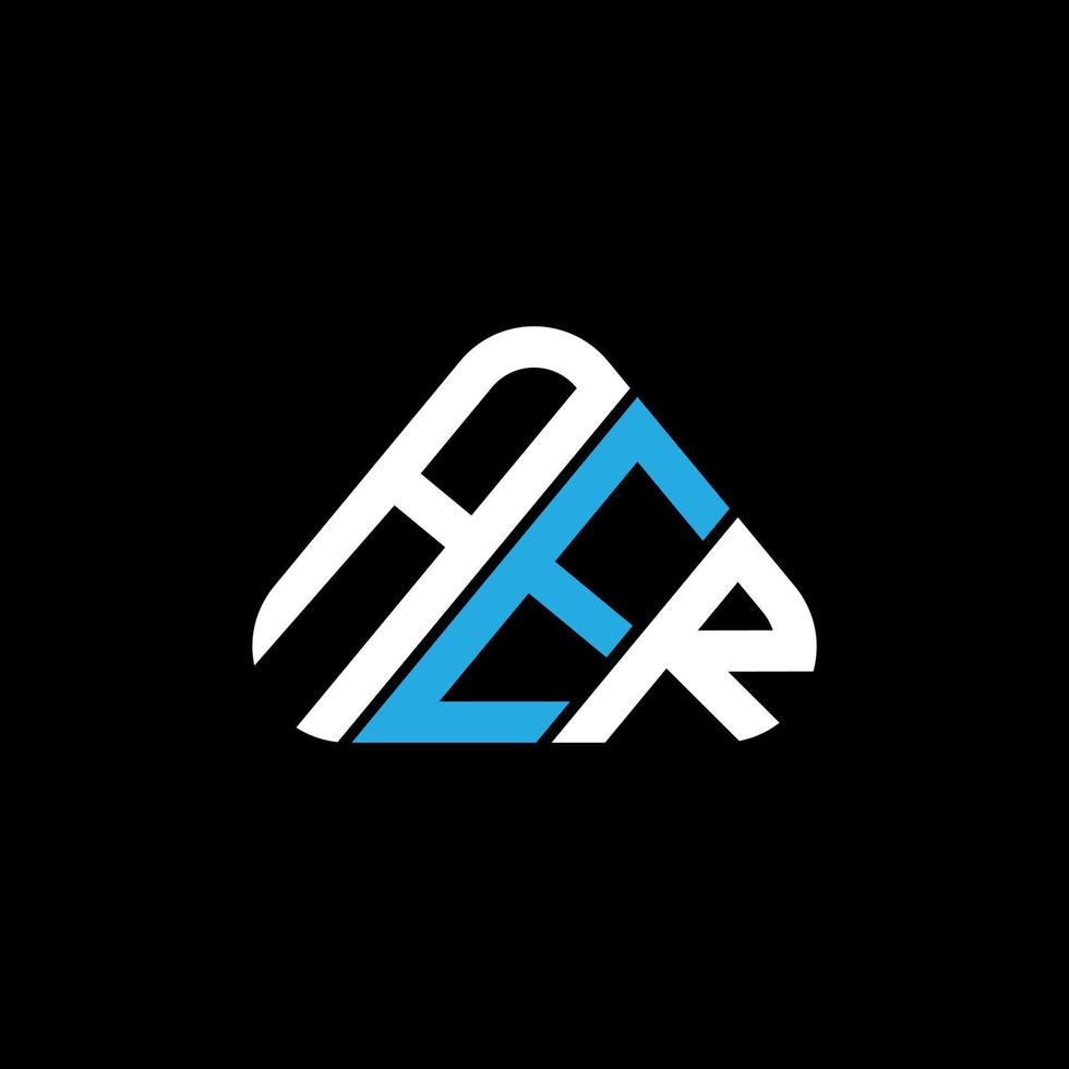 aer Brief Logo kreatives Design mit Vektorgrafik, aer einfaches und modernes Logo in Dreiecksform. vektor
