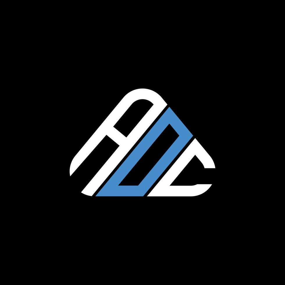 AOC Letter Logo kreatives Design mit Vektorgrafik, AOC einfaches und modernes Logo in Dreiecksform. vektor