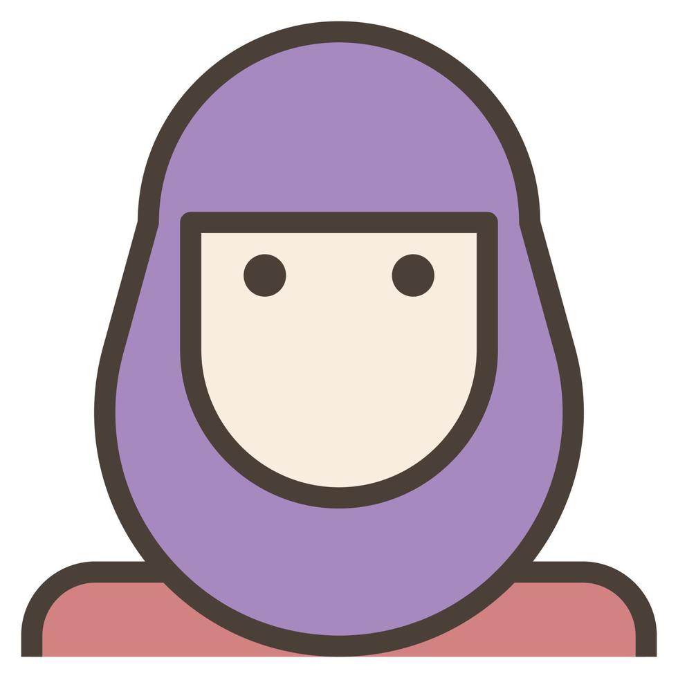 hijab muslim islamic slöjor kvinna kvinna avatar klämma konst ikon vektor