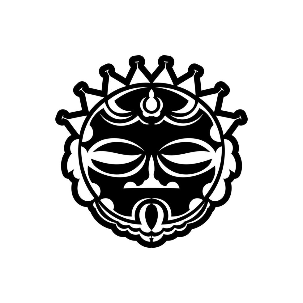 traditionelle Maori-Maske. polynesische Maske im Tattoo-Stil. Vektor-Illustration. vektor