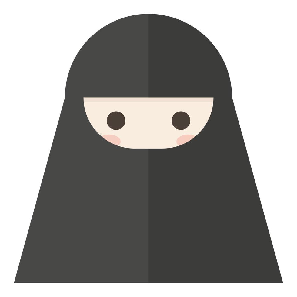 Niqab muslimischen islamischen Schleier Frau weibliche Avatar Clip Art Symbol vektor