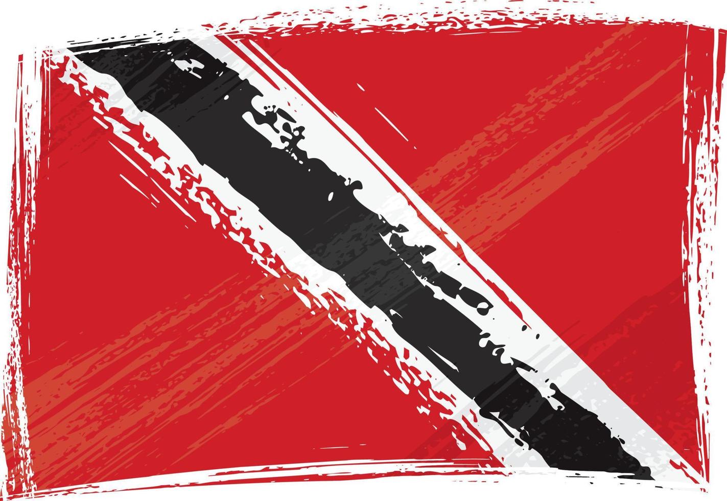 Grunge Trinidad und Tobago-Flagge vektor